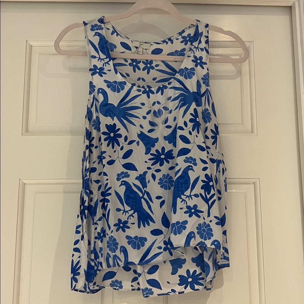 Joie Blue Floral Pattern Top